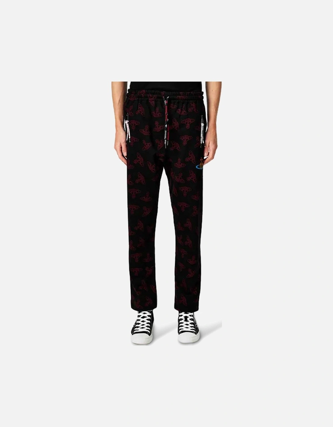 Men's Black All Over Orb Print Jogger, 5 of 4