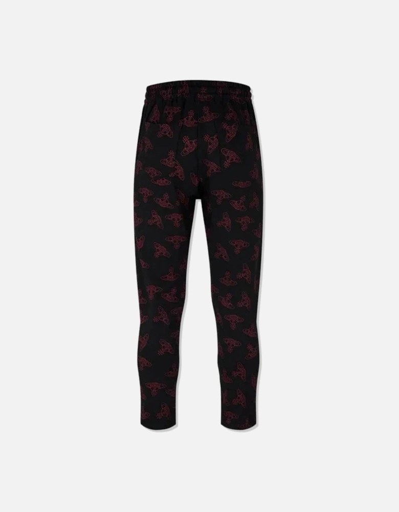 Men's Black All Over Orb Print Jogger