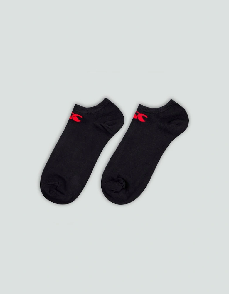 Men's Adult Unisex Trainer Liners 3-Pack Black/Red