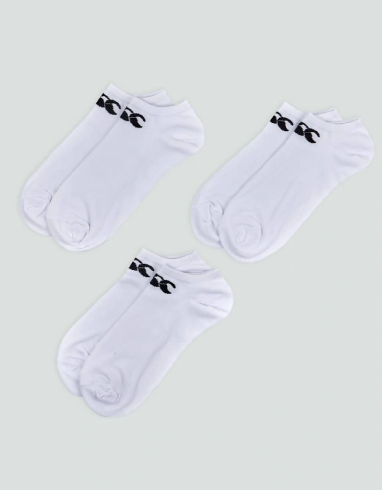 Men's Adult Unisex Trainer Lines 3-Pack White/Black