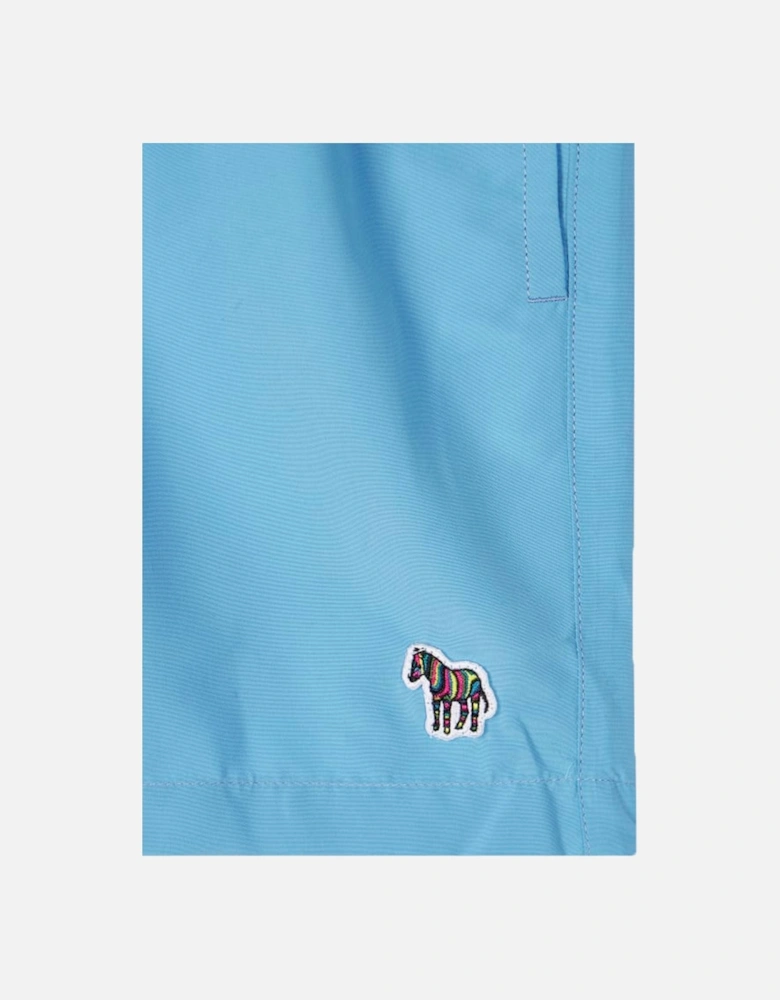 Zebra Logo Swim Shorts Light Blue