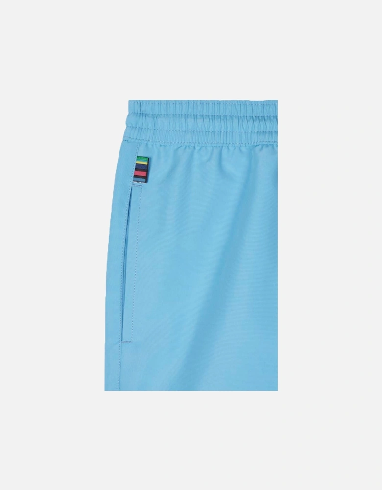 Zebra Logo Swim Shorts Light Blue