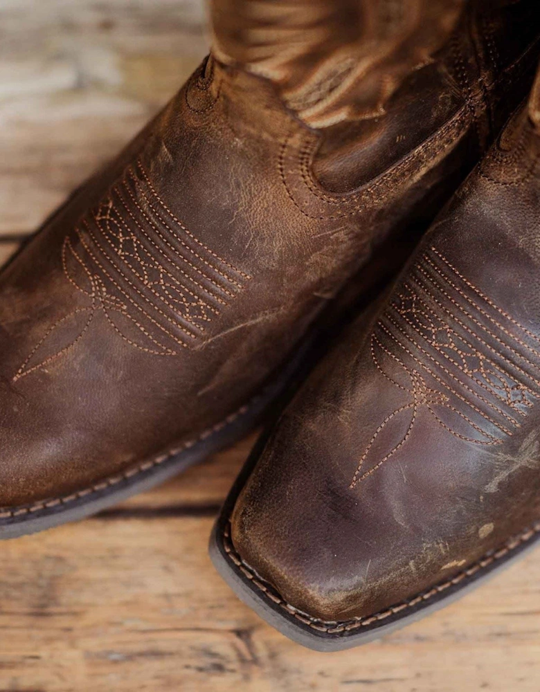 Rebel Frontier Leather Men's Distressed Sunset Brown Boots