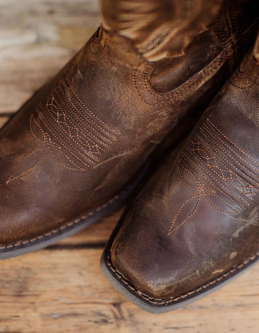 Rebel Frontier Leather Men's Distressed Sunset Brown Boots