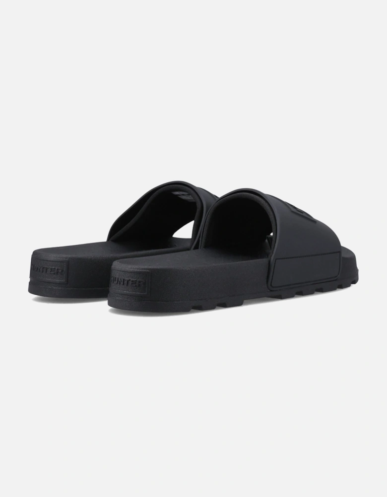 Core Embossed Slider Polyester Black Slides