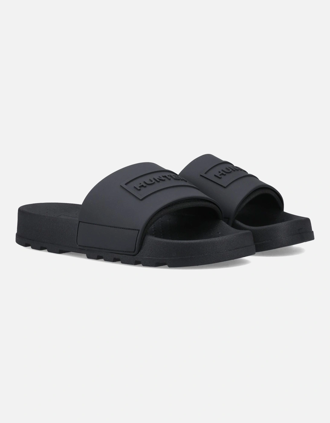 Core Embossed Slider Polyester Black Slides, 5 of 4