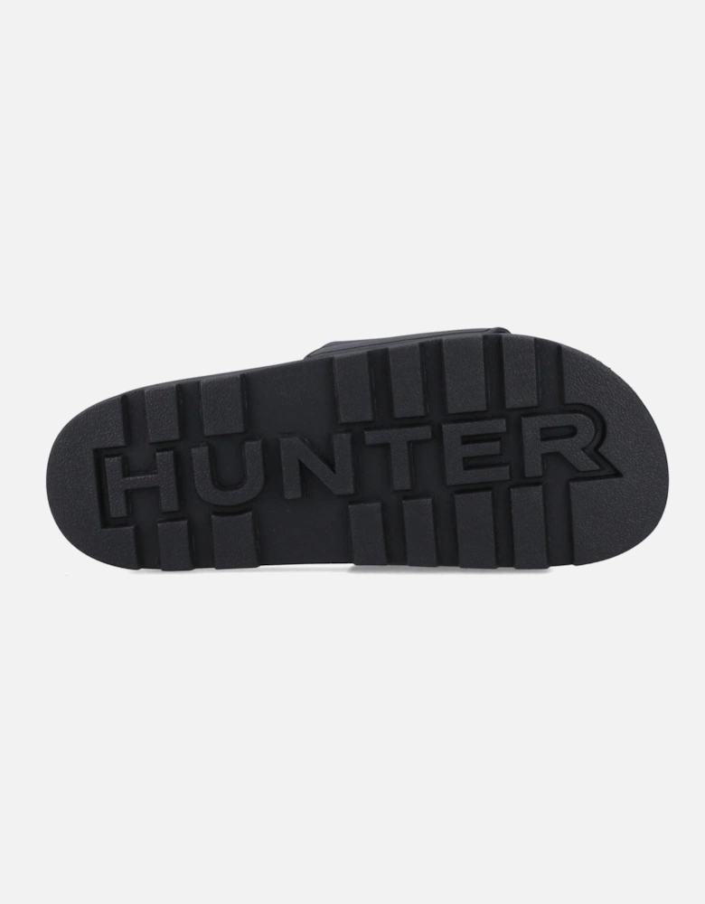 Core Embossed Slider Polyester Black Slides