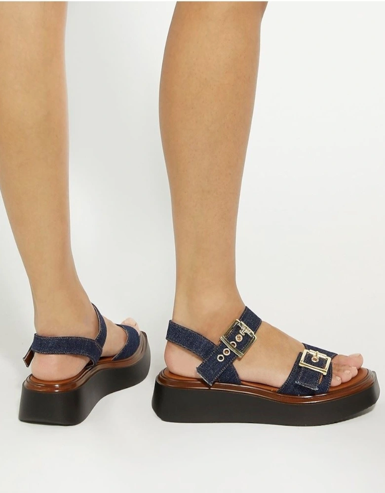Dune Loells Denim Women's Navy Sandals