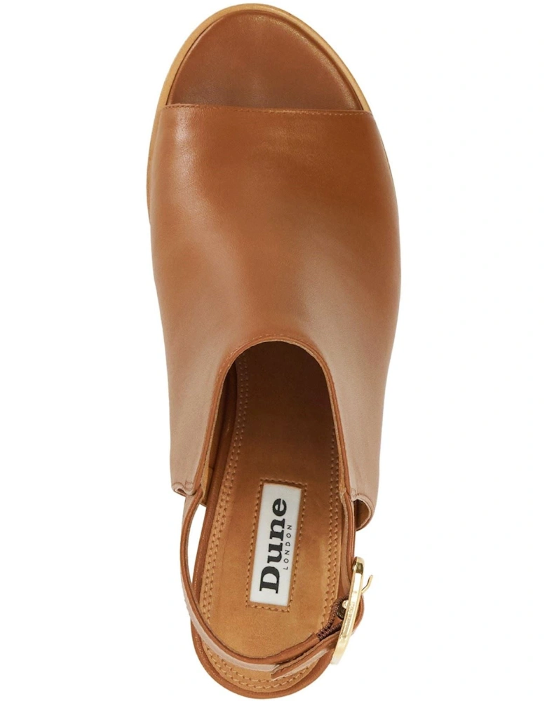 Dune Joupin Leather Women's Tan Sandals