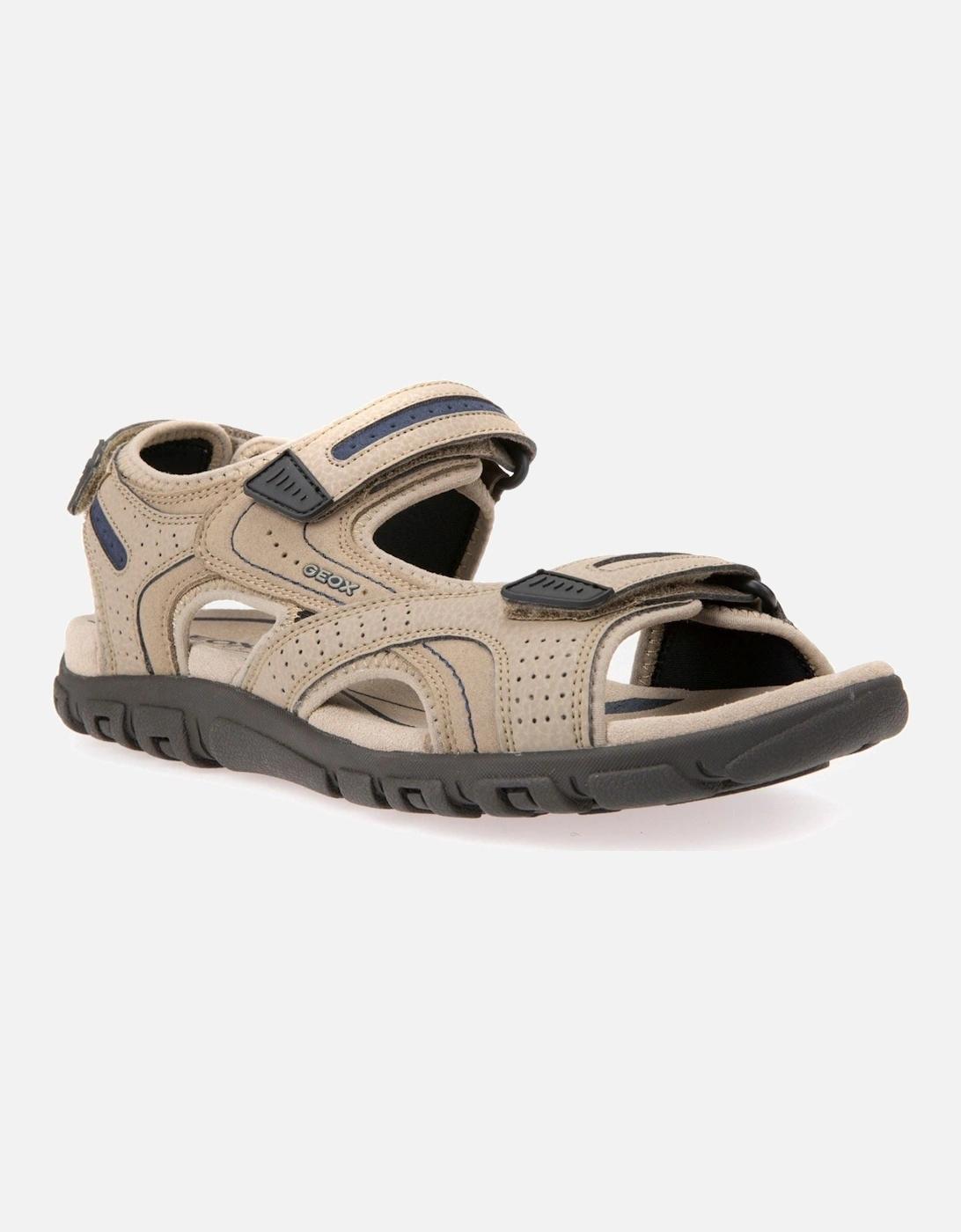 UOMO SANDAL STRADA Men's Sand/Navy Flip Flops, 6 of 5