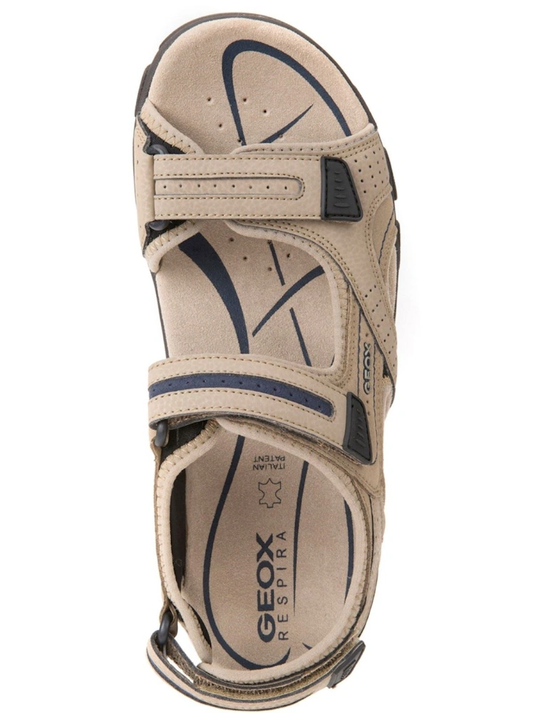 UOMO SANDAL STRADA Men's Sand/Navy Flip Flops