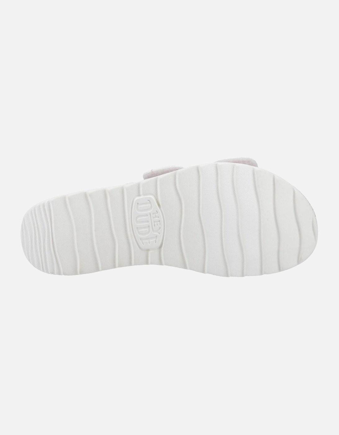 HEYDUDE Delray Slide Eyelet Cotton Women's White Sandals