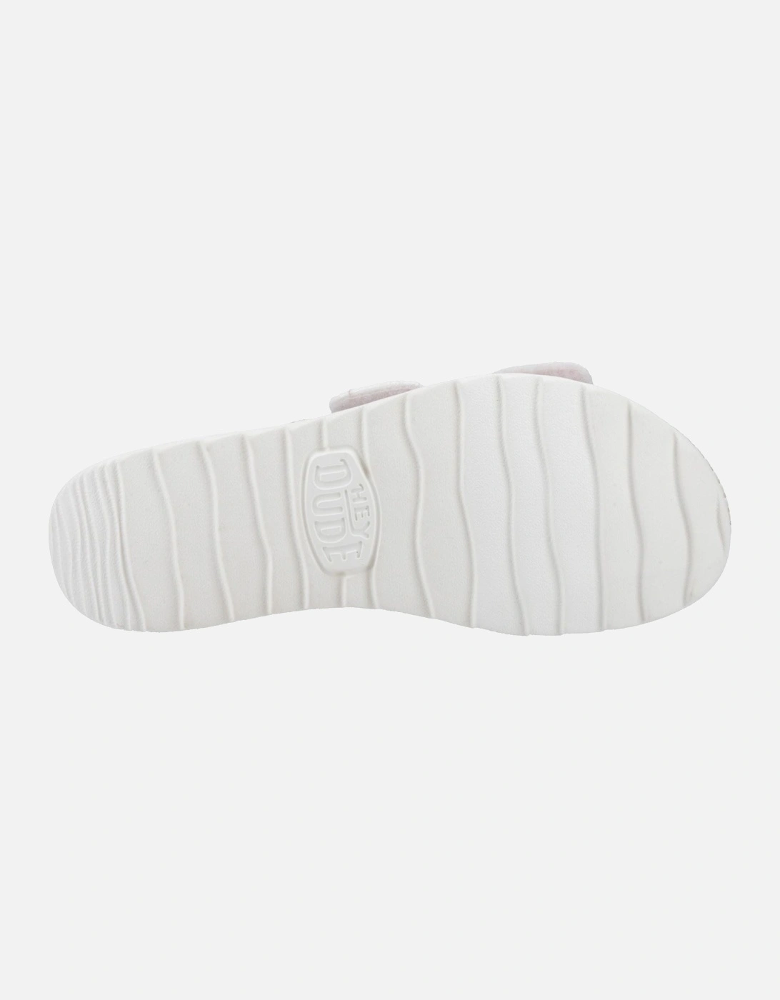 HEYDUDE Delray Slide Eyelet Cotton Women's White Sandals