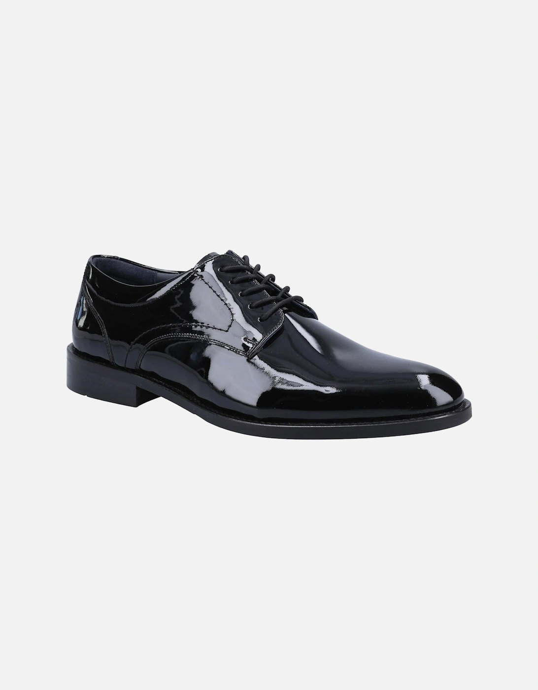 Damien Lace Up Patent Leather Men's Black Patent Lace-Up Shoes, 5 of 4