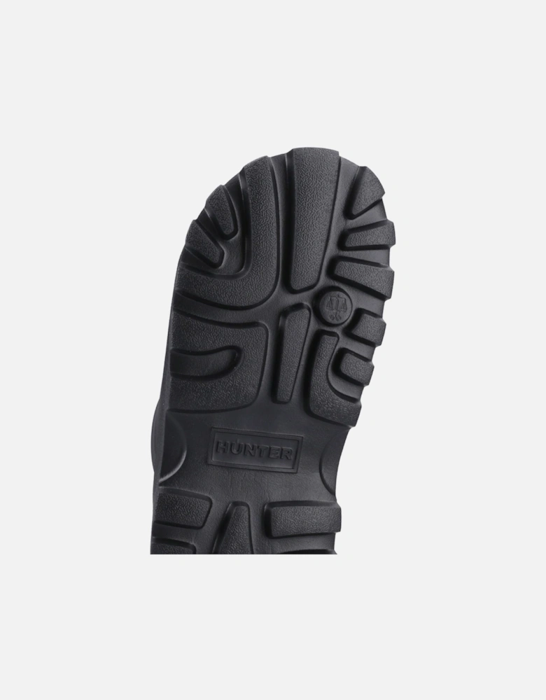 Moulded Stacked Slider Polyester Women's Black Slides