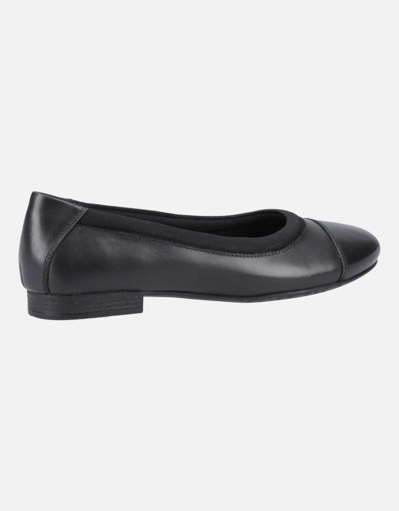 Emma Senior Leather Girls's Black Ballet Flats