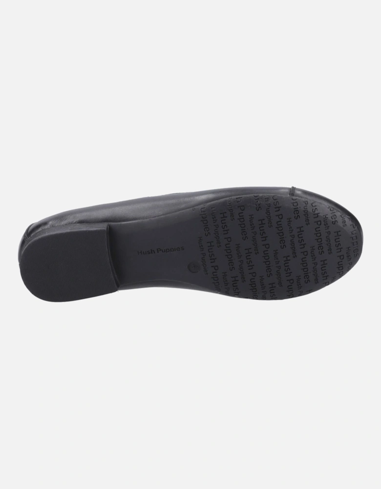 Emma Senior Leather Girls's Black Ballet Flats