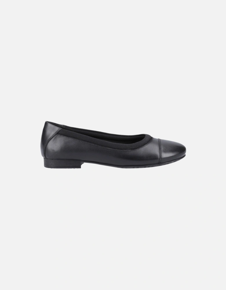 Emma Senior Leather Girls's Black Ballet Flats
