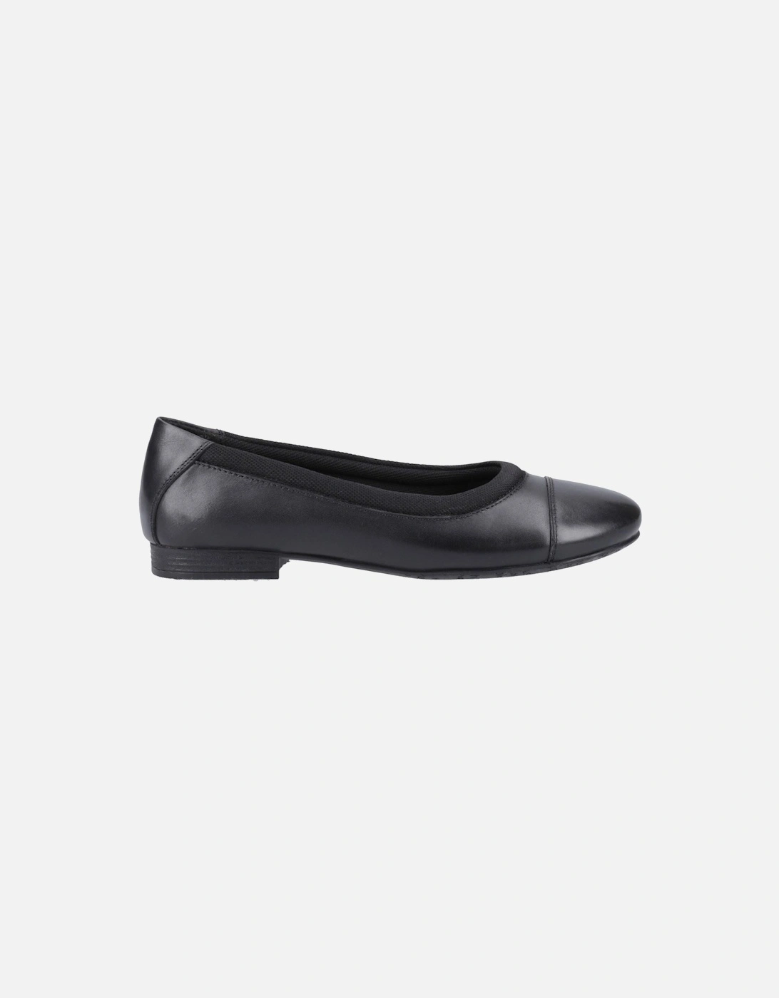 Emma Senior Leather Girls's Black Ballet Flats