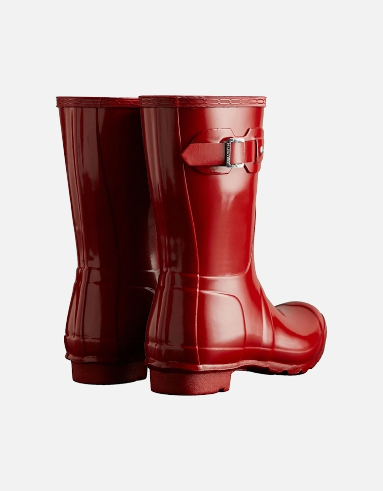Original Short Gloss Rubber Women's Military Red Wellington Boots
