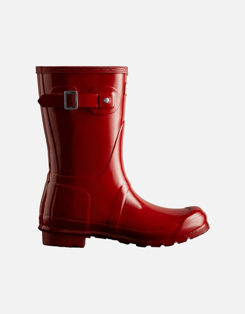 Original Short Gloss Rubber Women's Military Red Wellington Boots
