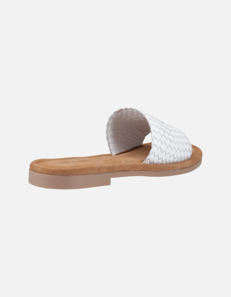 Hetty Slide Leather Women's White Sandals