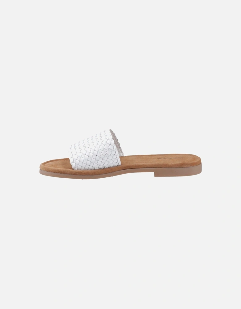 Hetty Slide Leather Women's White Sandals