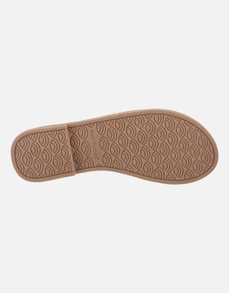 Hetty Slide Leather Women's White Sandals