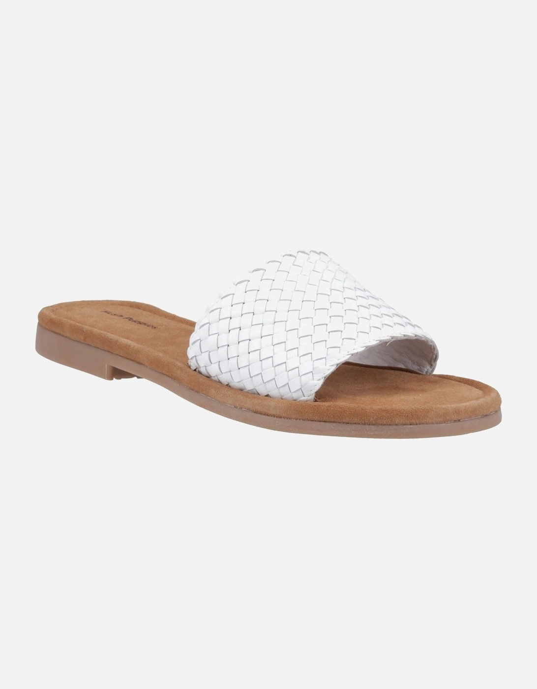 Hetty Slide Leather Women's White Sandals, 6 of 5