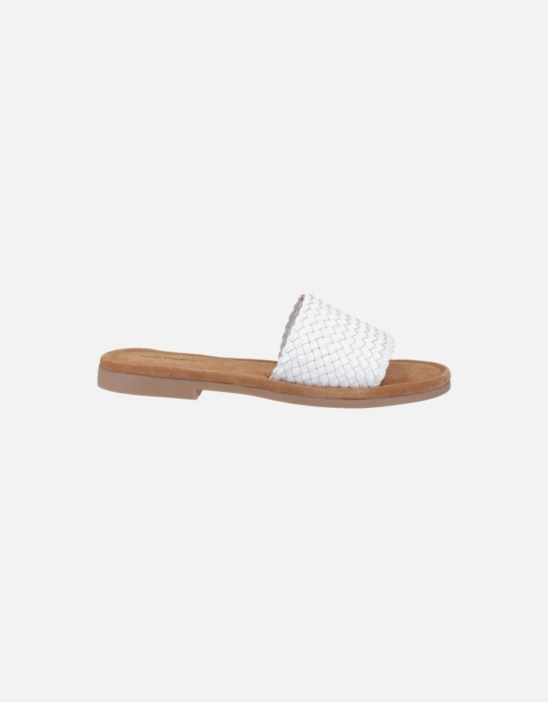 Hetty Slide Leather Women's White Sandals