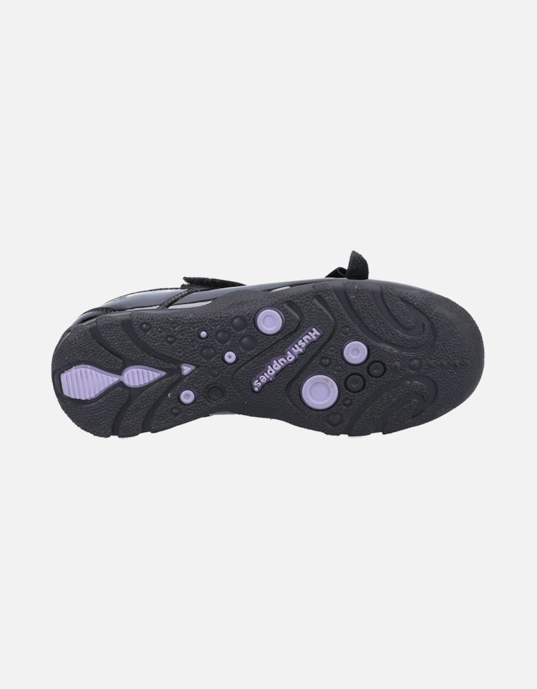CARRIE SCHOOL SHOE JNR Leather Girls's Black Shoes