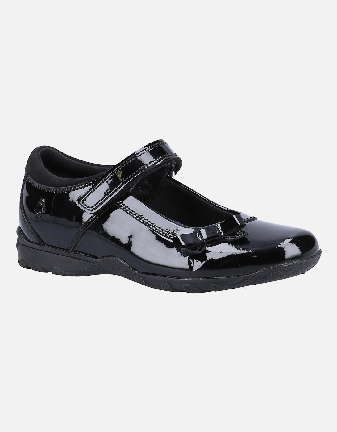 Hush Puppies Girl's Hush Puppies Carrie Junior Girls Black Leather Shoes