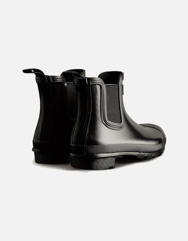 Original Chelsea Gloss Rubber Women's Black Wellington Boots