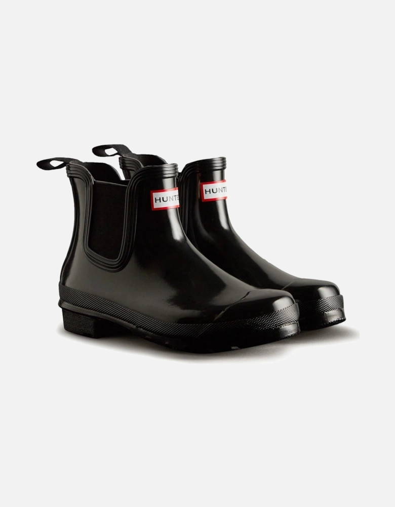 Original Chelsea Gloss Rubber Women's Black Wellington Boots