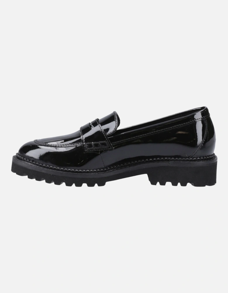Grazia Leather Girls's Black Loafers