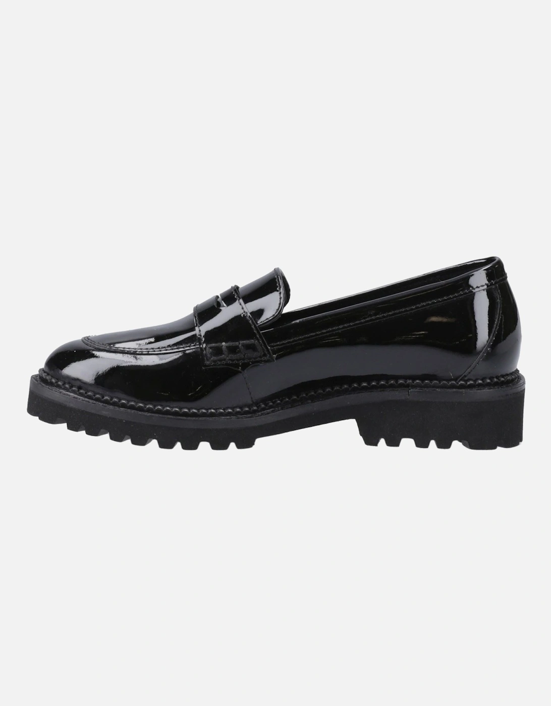 Grazia Leather Girls's Black Loafers