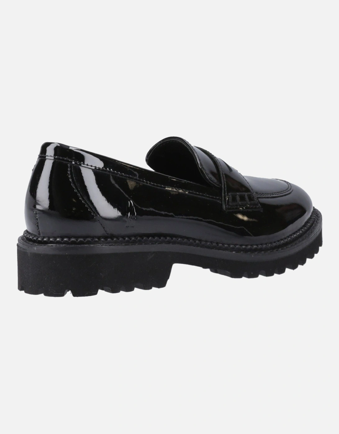 Grazia Leather Girls's Black Loafers