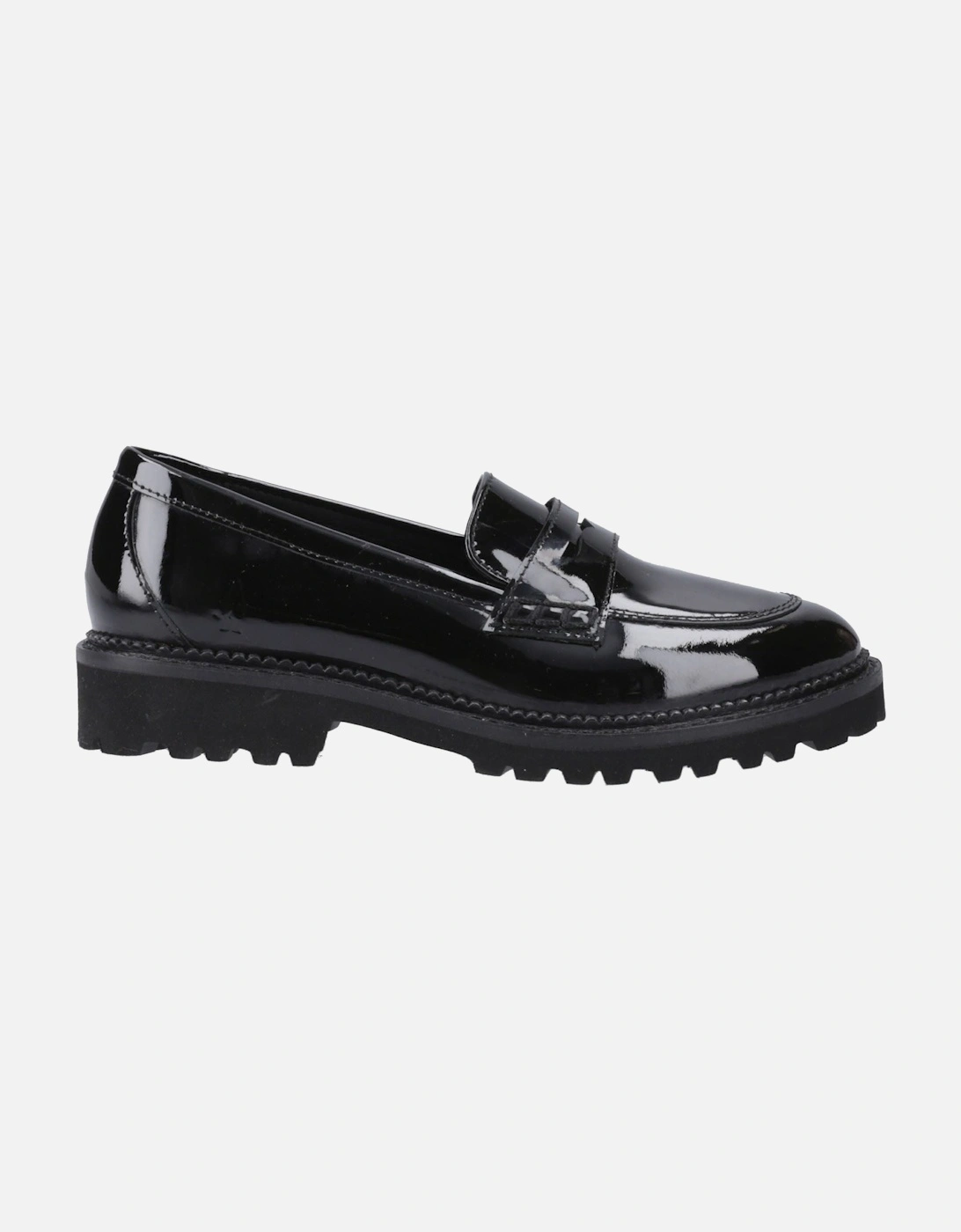 Grazia Leather Girls's Black Loafers