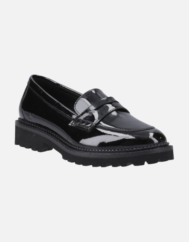 Grazia Leather Girls's Black Loafers