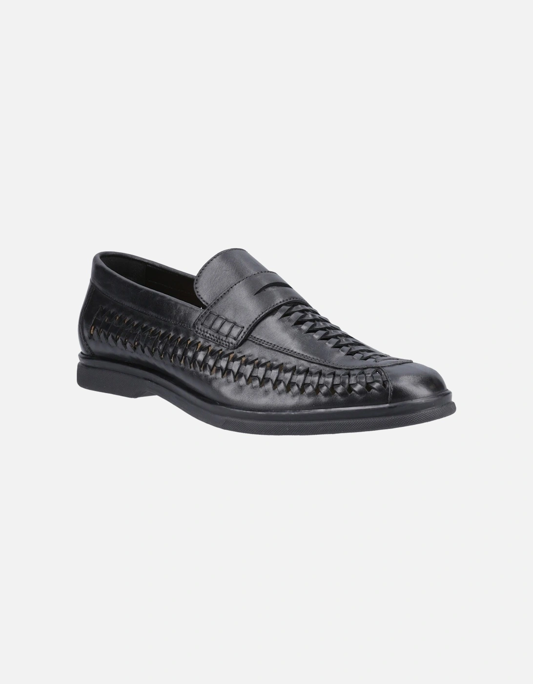 Hush Puppies Men's Hush Puppies Bowie Leather Men's Black Loafers