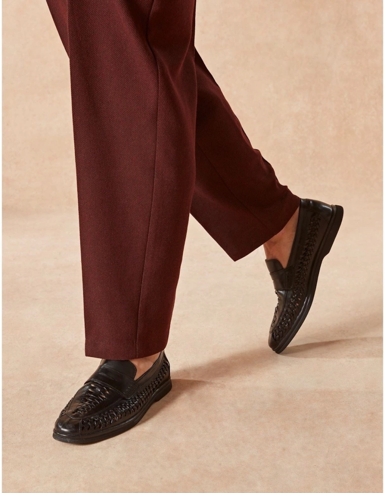 Bowie Leather Men's Black Loafers