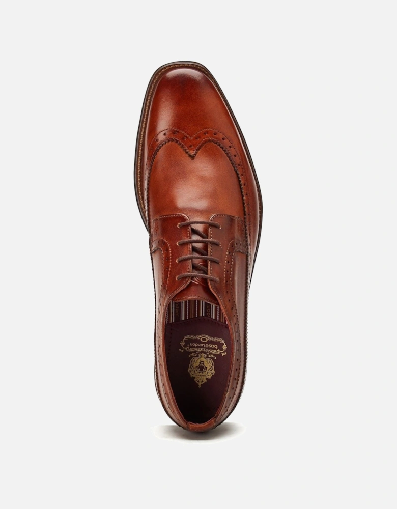 London Havisham Leather Men's Tan Derby Shoes