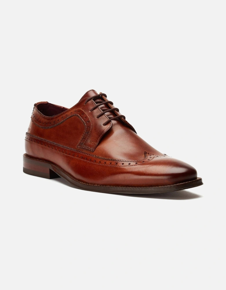 London Havisham Leather Men's Tan Derby Shoes