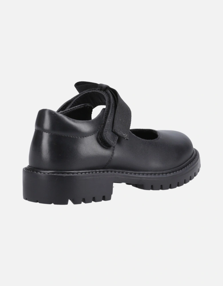 Astrid Bow Leather Girls's Black Shoes
