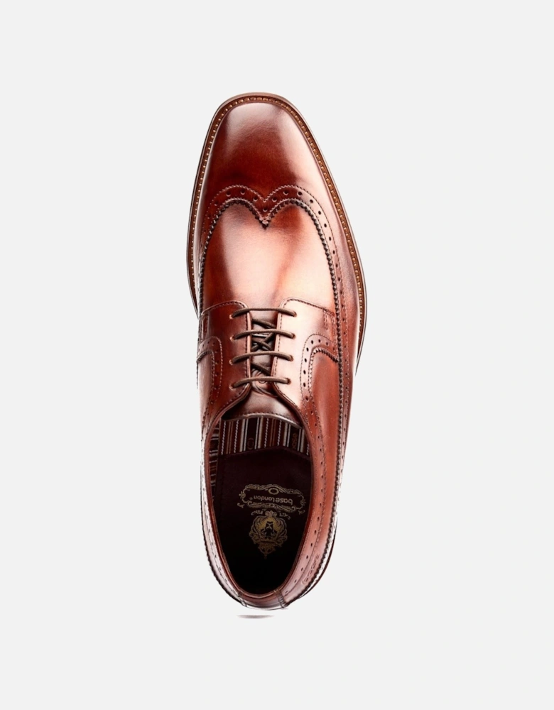 London Havisham Leather Men's Tan Derby Shoes