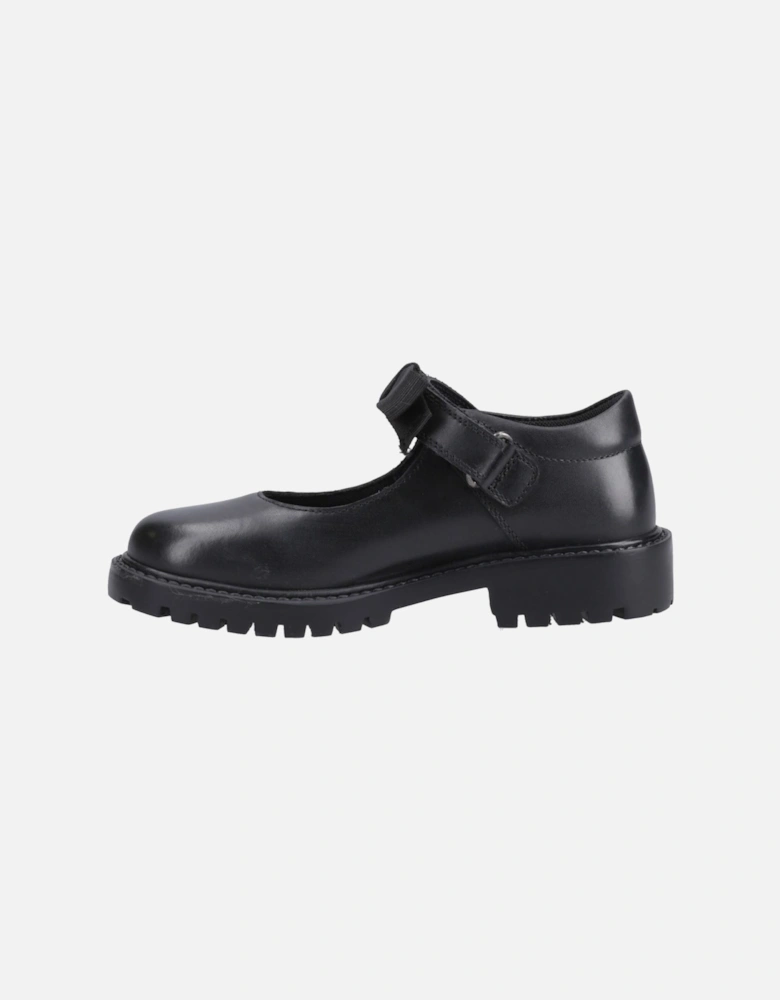 Astrid Bow Leather Girls's Black Shoes