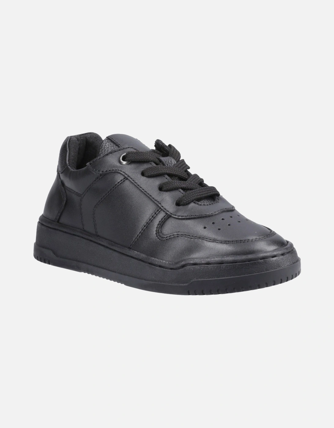 Hush Puppies Boys Black  Dougie Leather Junior Trainers - Size UK 11 / Eu 30 / Us 12 Kids