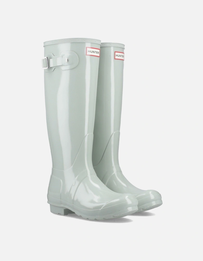 Original Tall Gloss Rubber Women's Sea Foam Wellington Boots