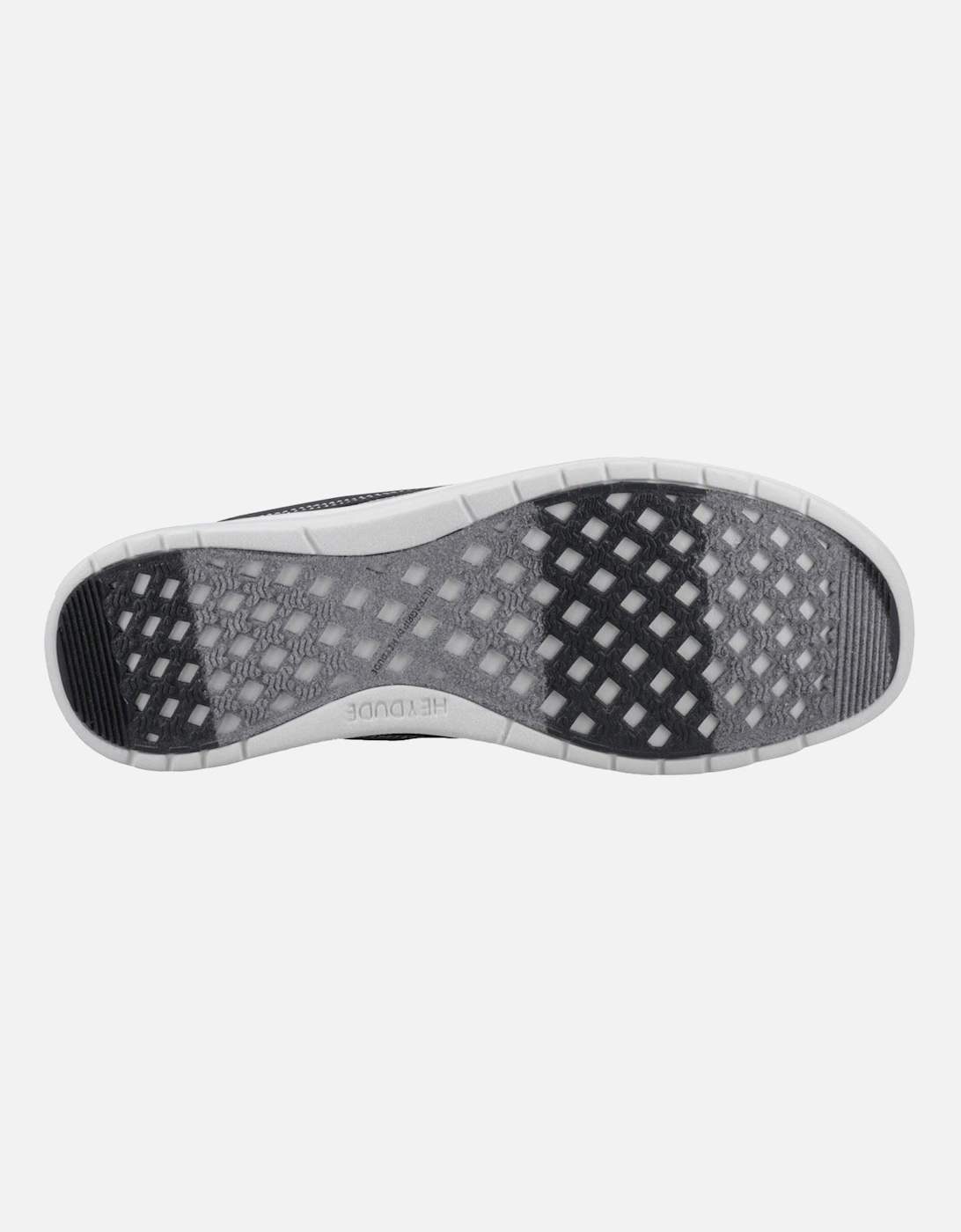 HEYDUDE Welsh Grip Classic Mesh Cotton Blend Men's Black/Storm Gray Boat Shoes