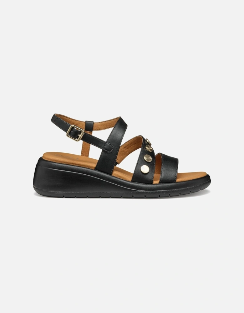 D MELICONIA Synthetic Polyurethane Women's Black Wedges
